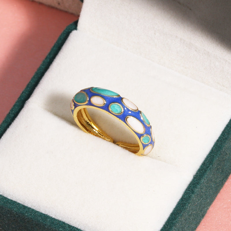 Vintage Enamel Ring