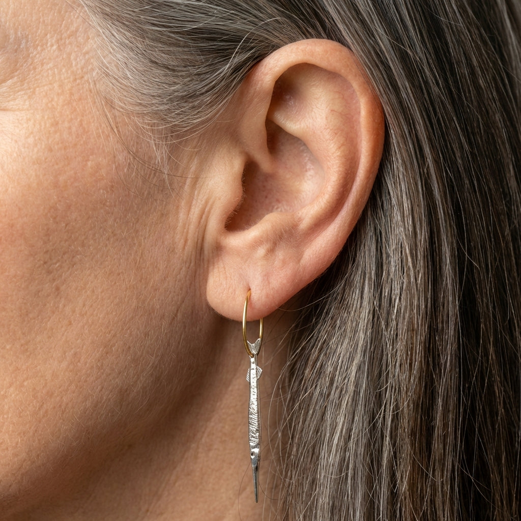 Vintage Fish Drop Earrings