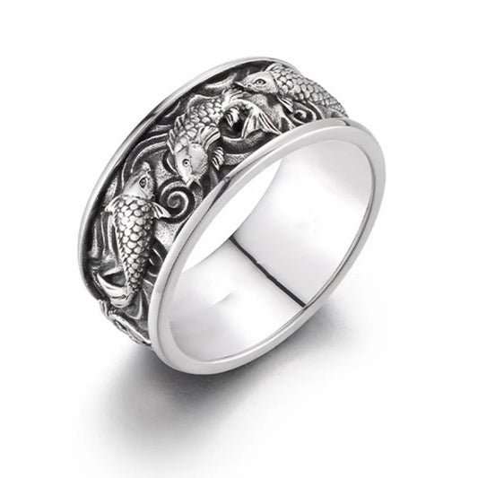 Vintage Fish Leaping Ring