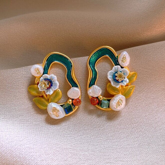 Vintage Floral Earrings