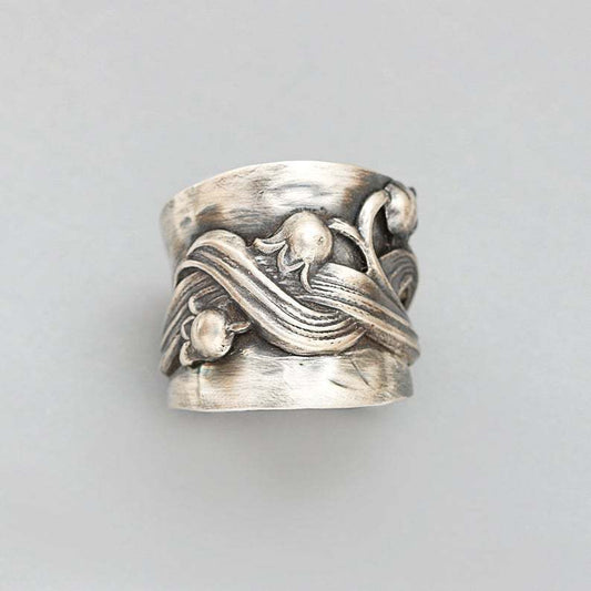 Vintage Floral Silver Ring