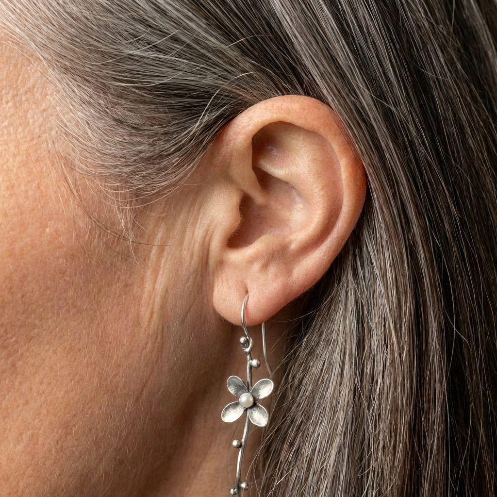Vintage Flower Branch Earrings