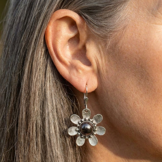 Vintage Flower Dangle Earrings