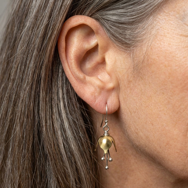 Vintage Flower Drop Earrings