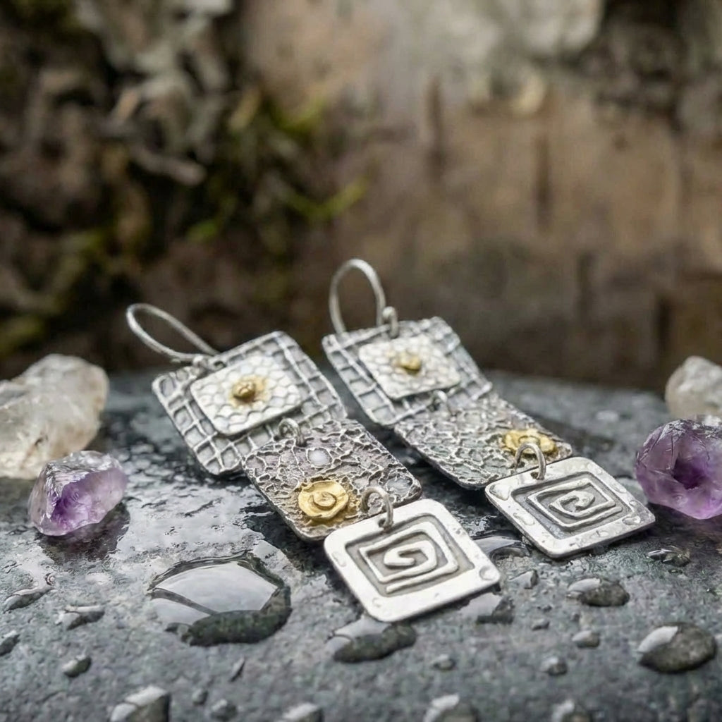 Vintage Geometric Dangle Earrings