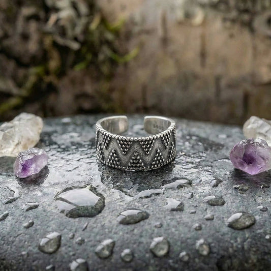 Vintage Geometric Silver Ring