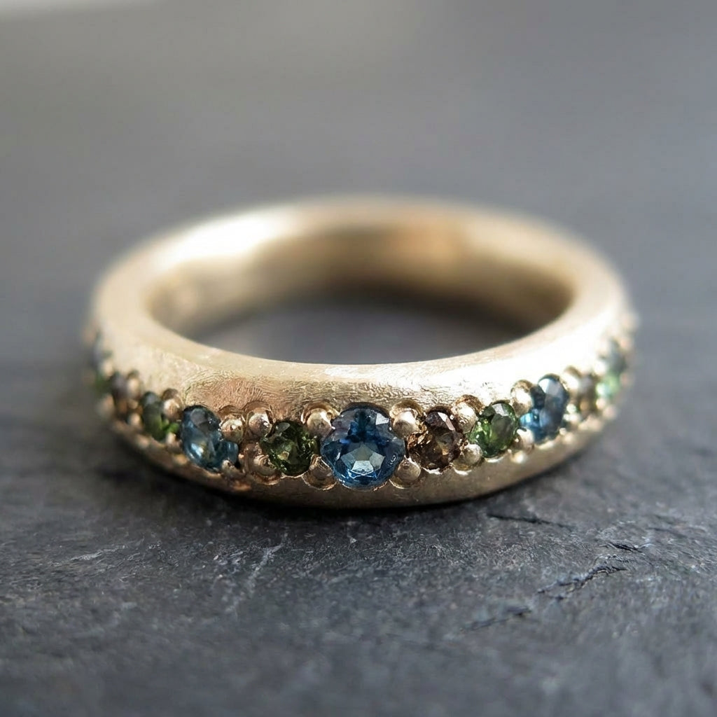 Vintage Gold Colorful Ring – Hardanger Atelier