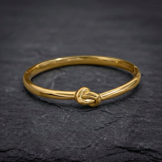 Vintage Gold Knotted Bangle Bracelets