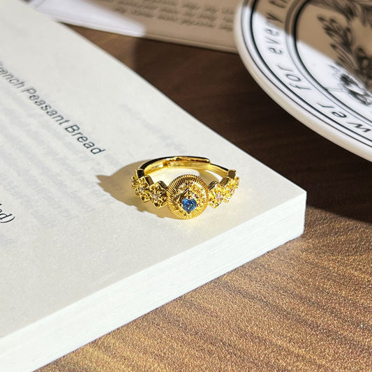 Vintage Gold Sapphire Ring