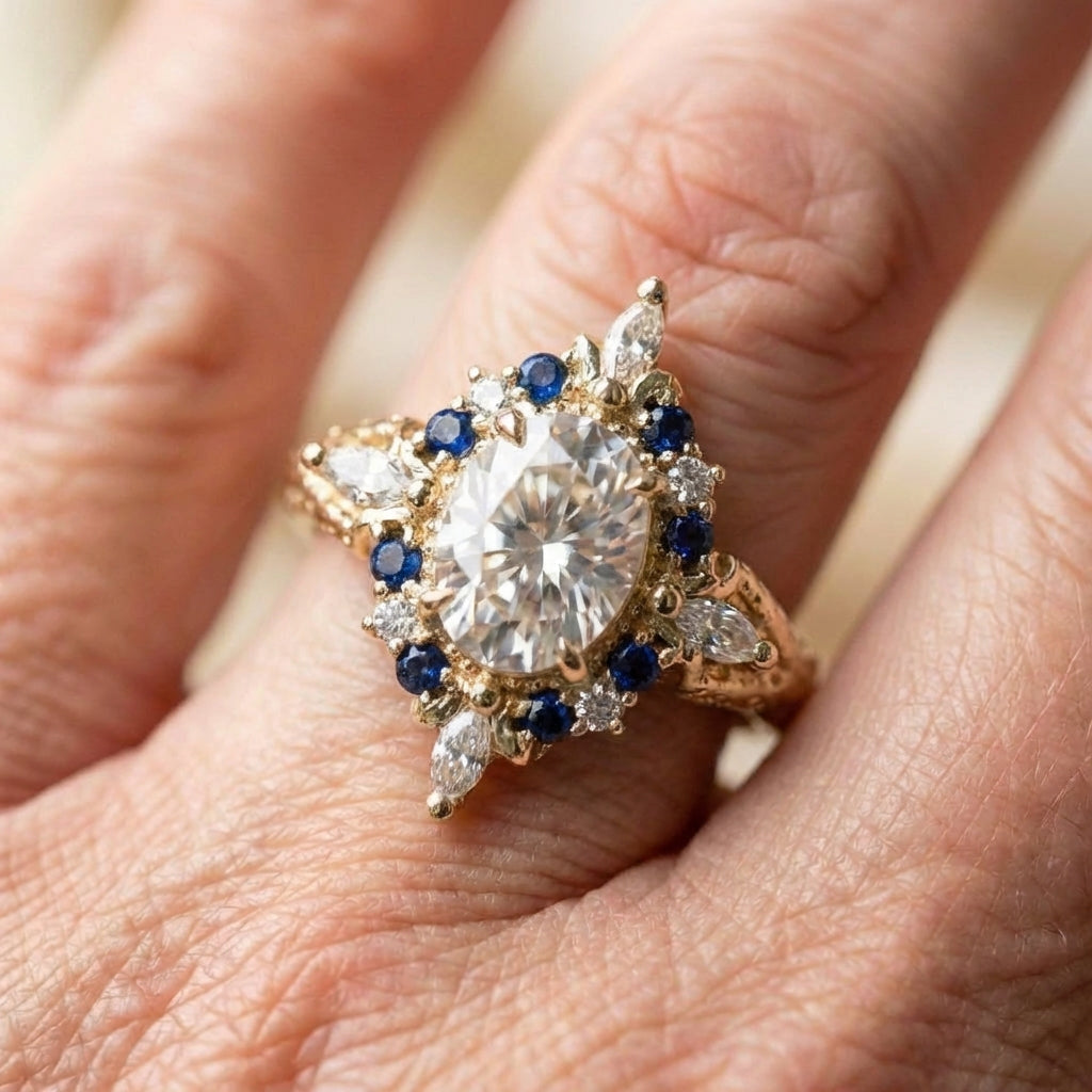 Vintage Gold Sapphire Ring