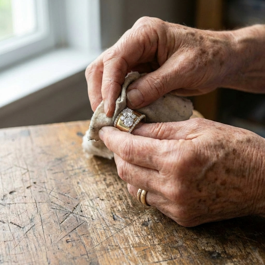 Vintage Golden Bright Zirconia Ring