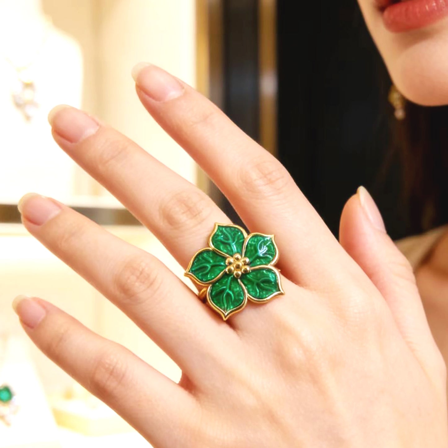 Vintage Green Jade Ring