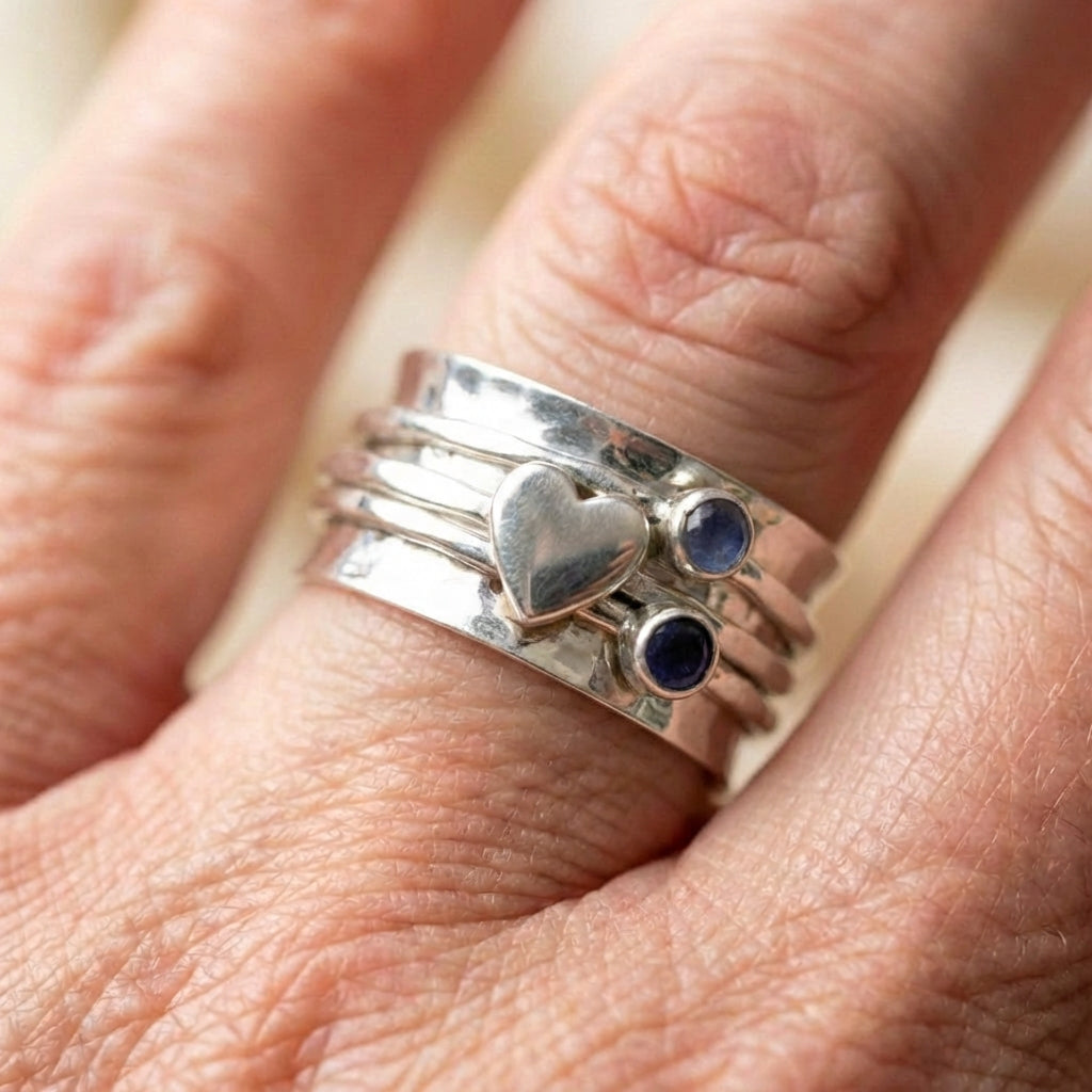 Vintage Heart Spinner Ring