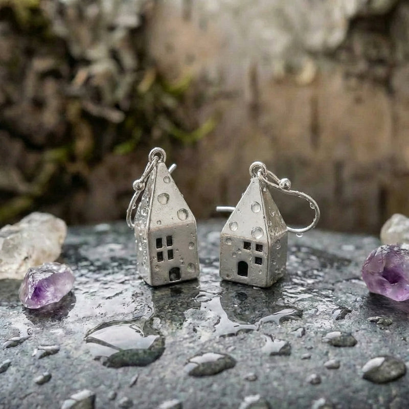 Vintage House Dangle Earrings