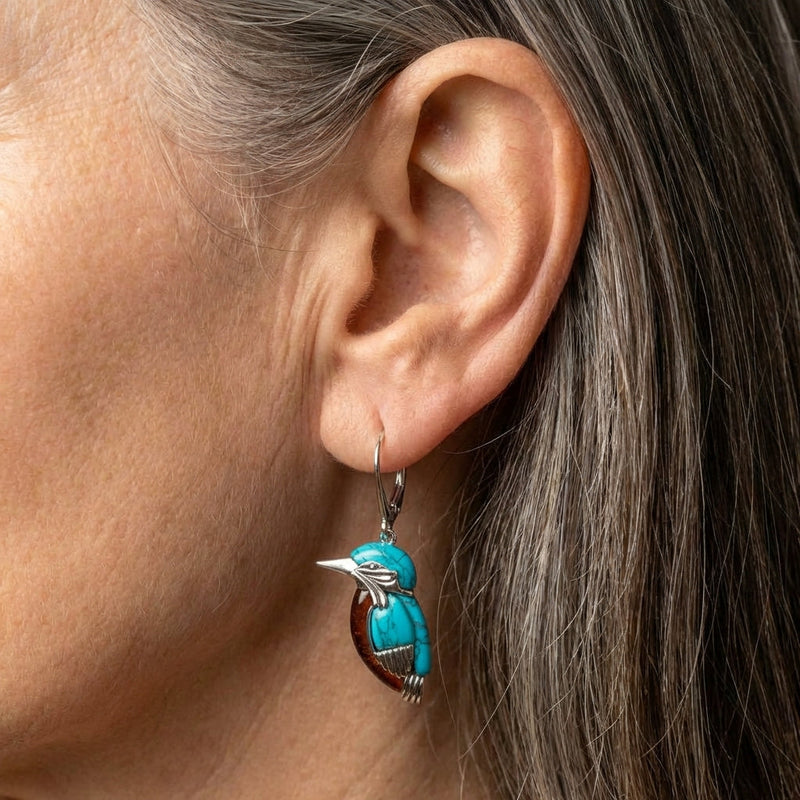 Vintage Kingfisher Earrings