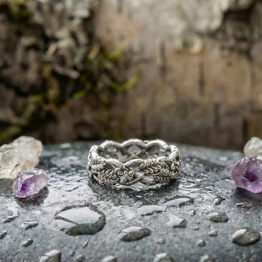 Vintage Leaf Twist Ring