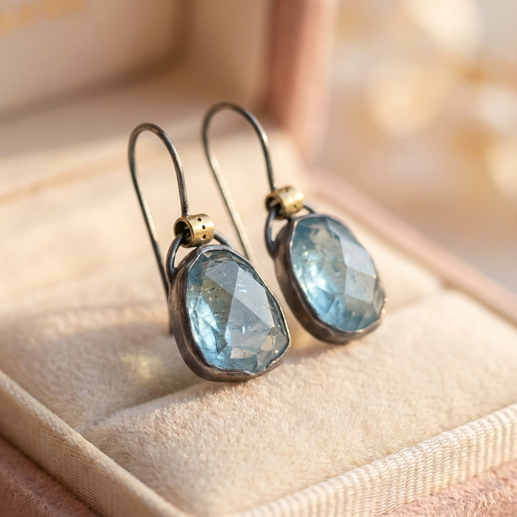 Vintage Moon Glass Earrings