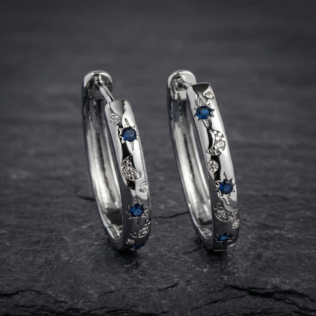 Vintage Moon Star Earrings