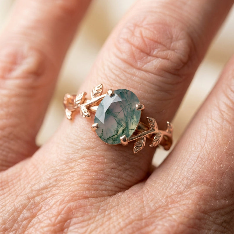 Vintage Moss Agate Ring