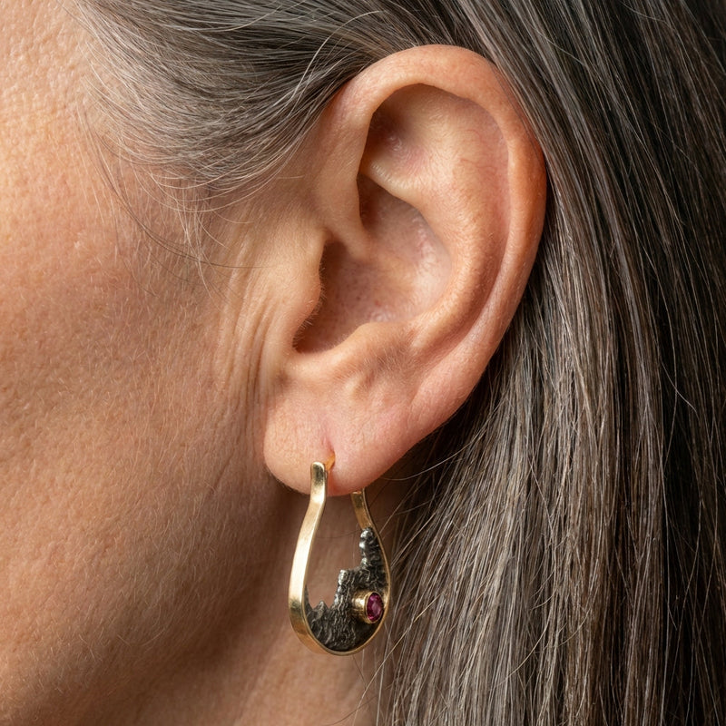 Vintage Mountain Peak Earrings
