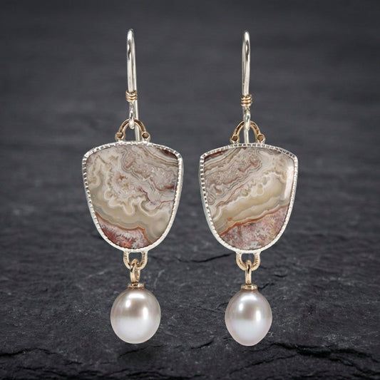 Vintage Natural Stone Pearl Earrings