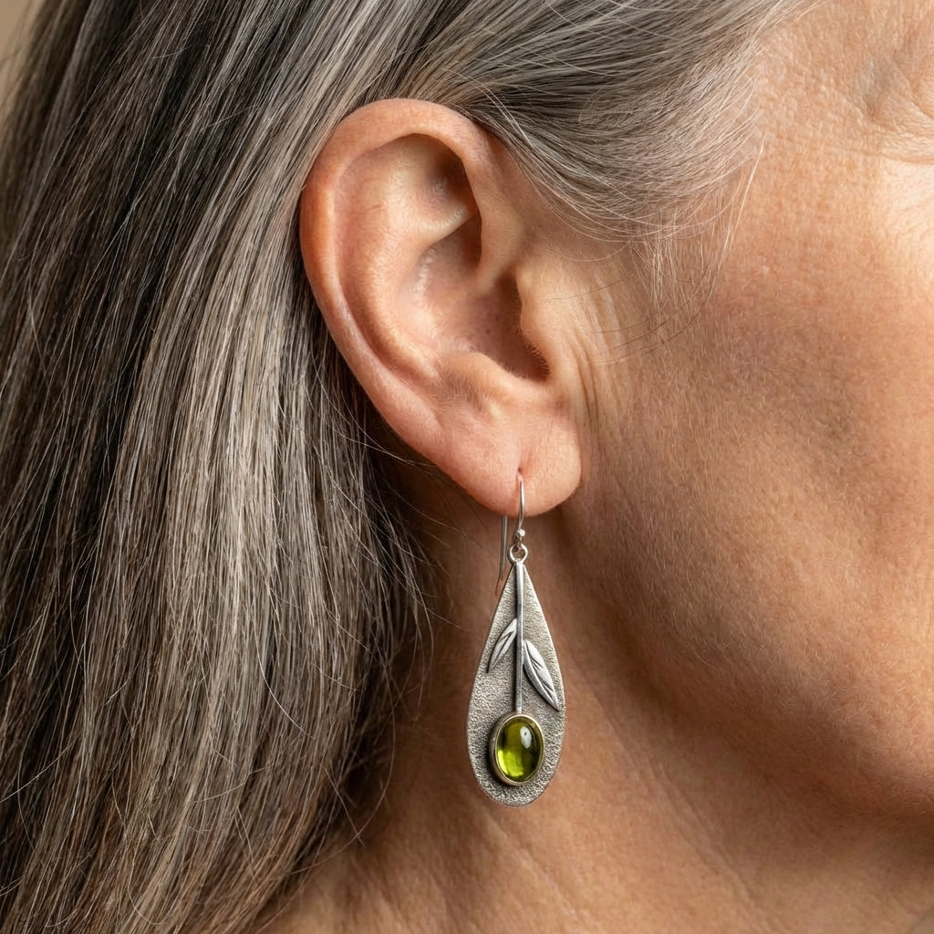 Vintage Olive Leaf Earrings