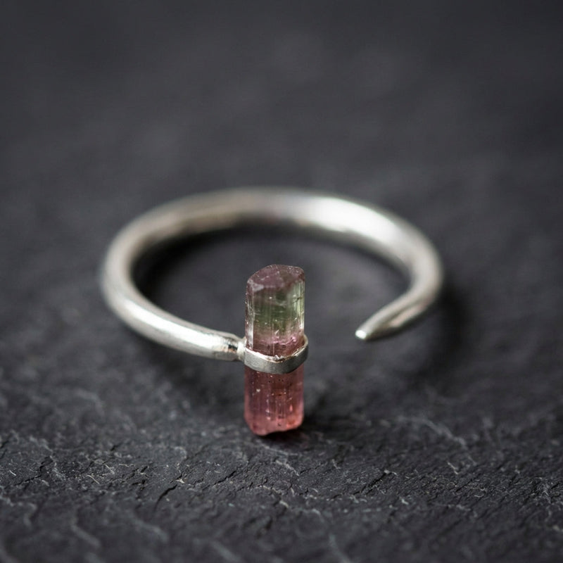 Vintage Orange Glass Open Ring