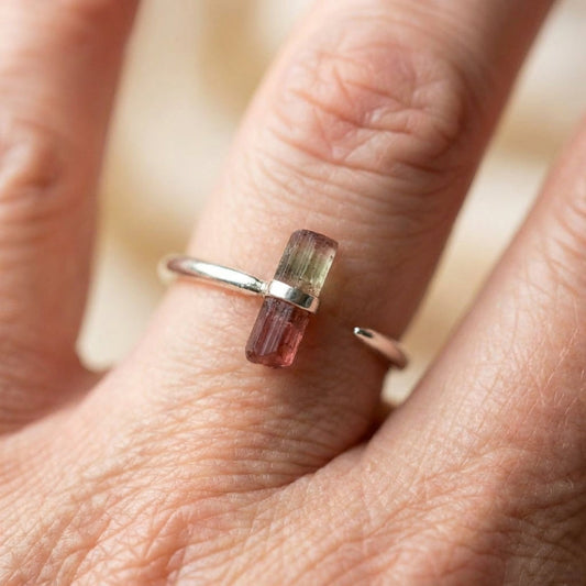 Vintage Orange Glass Open Ring