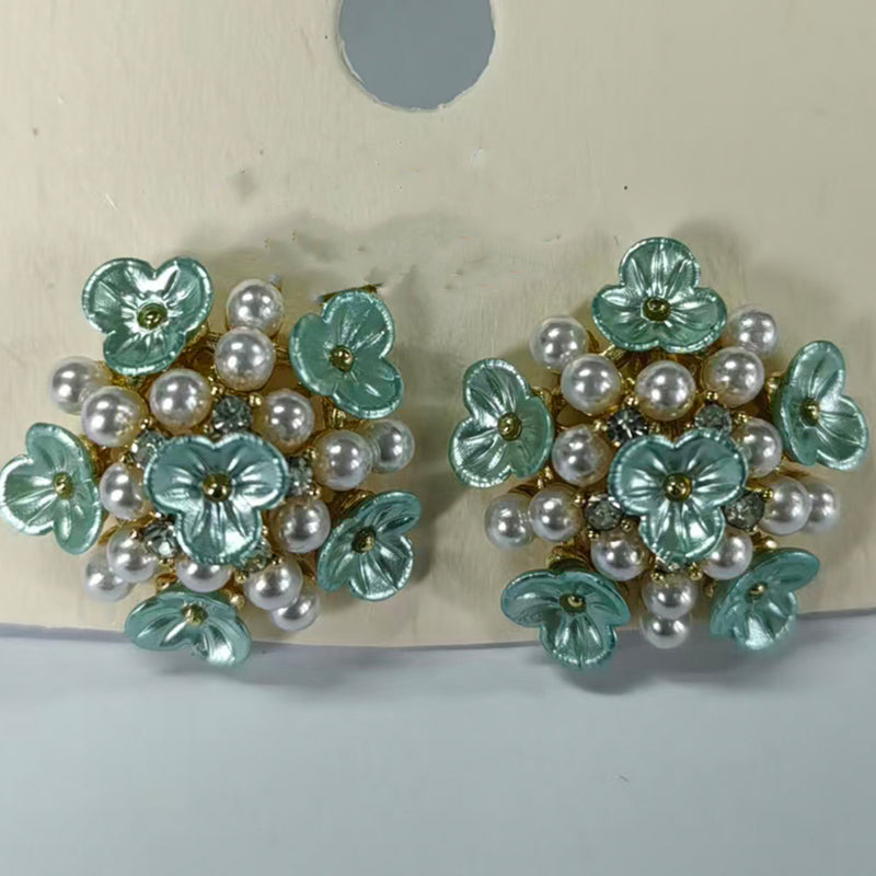 Vintage Pearl Flower Earrings