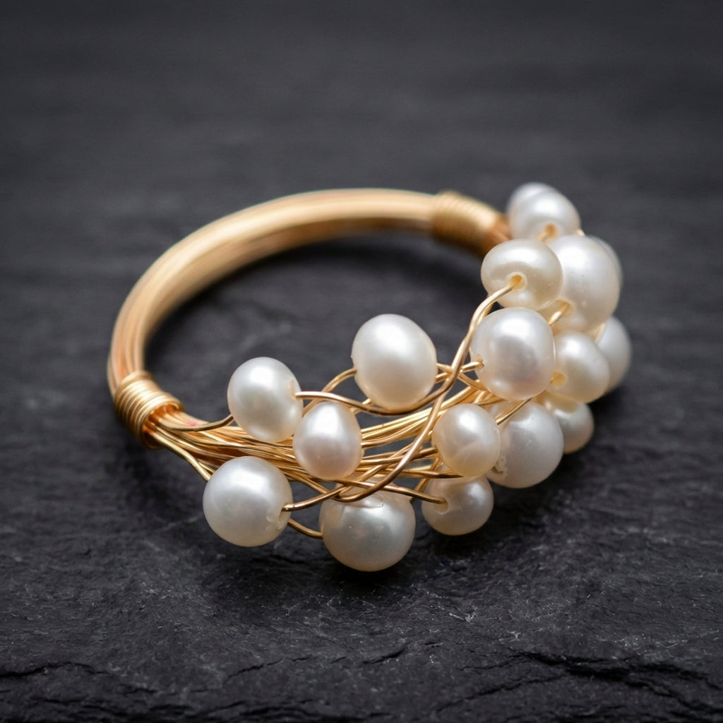 Vintage Pearl Nest Ring