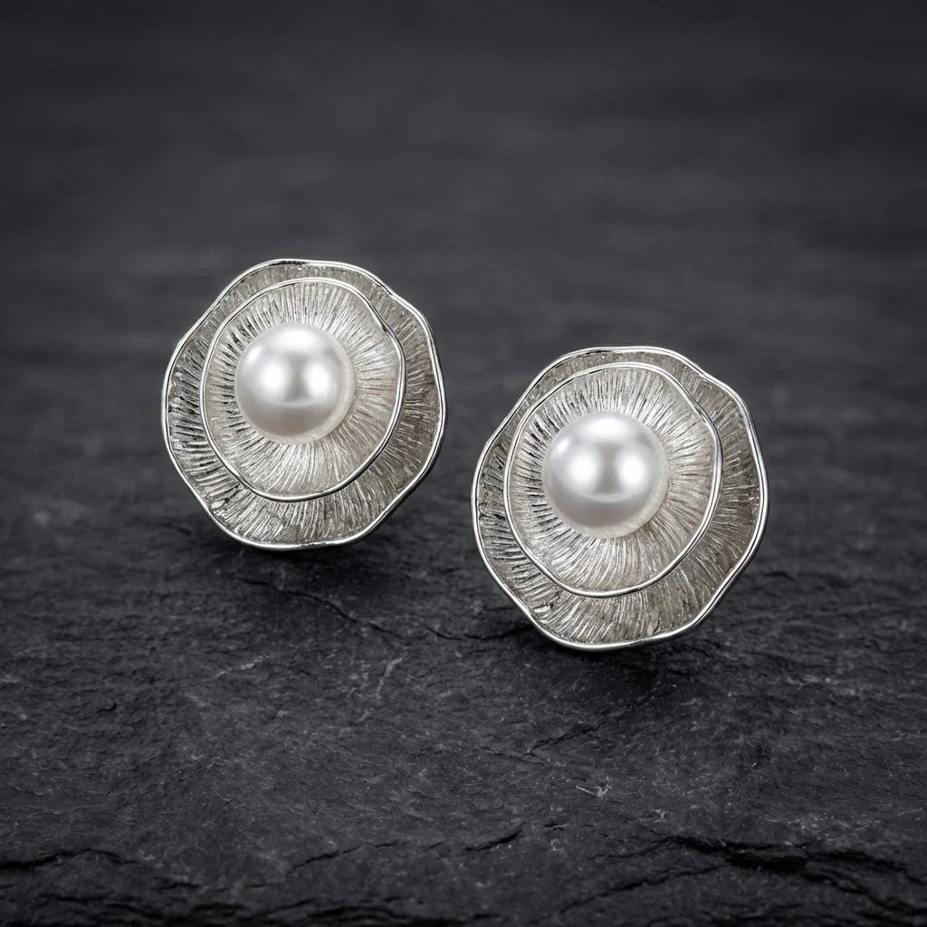 Vintage Pearl Stud Earrings