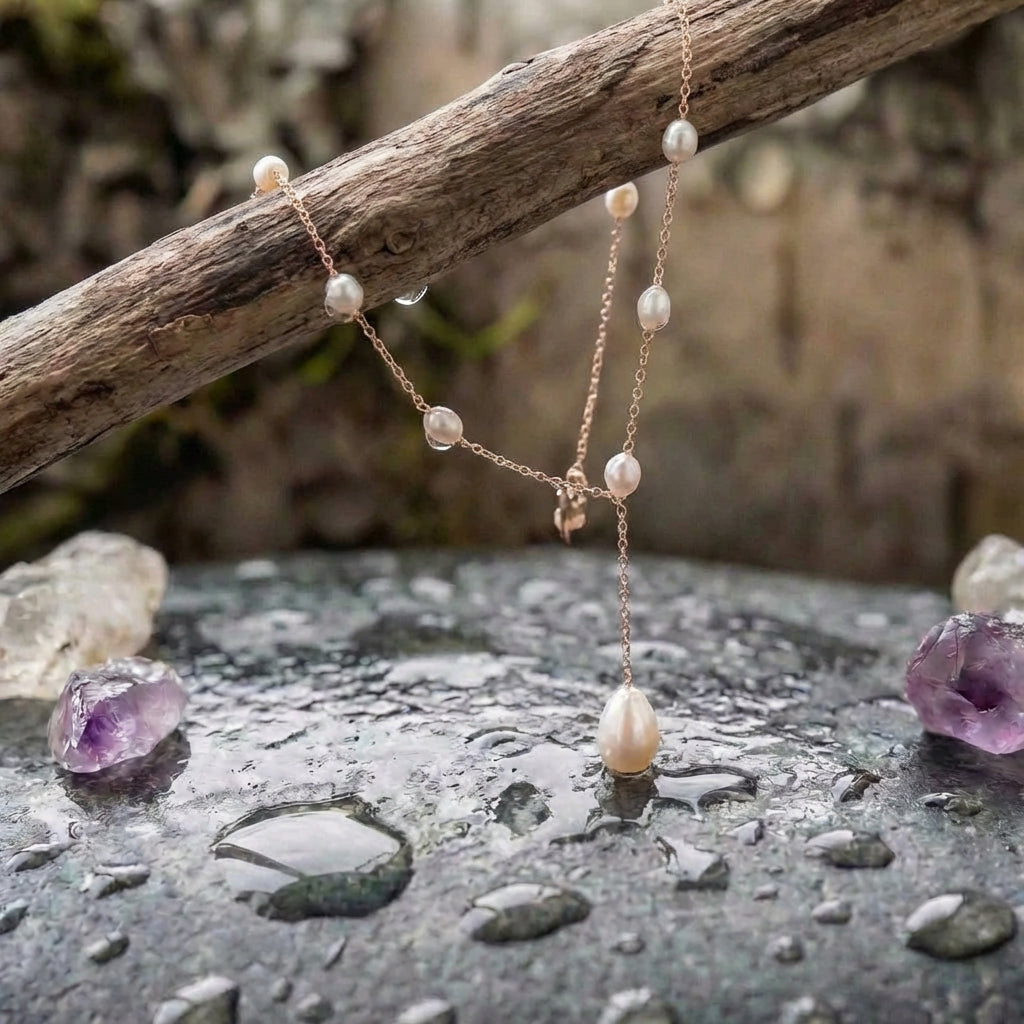 Vintage Pendant Pearls Necklace