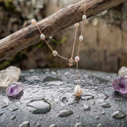 Vintage Pendant Pearls Necklace