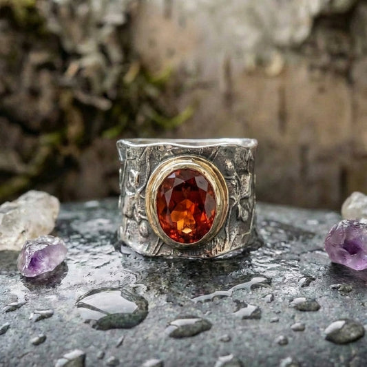 Vintage Red Crystal Ring