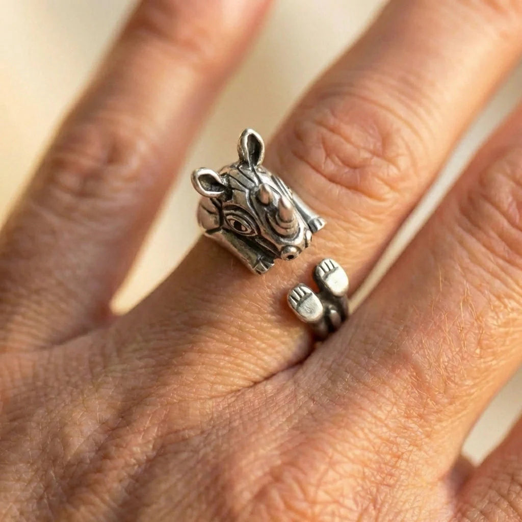 Vintage Rhino Ring