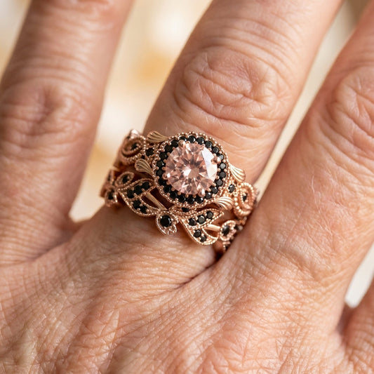 Vintage Rose Gold Ring Set