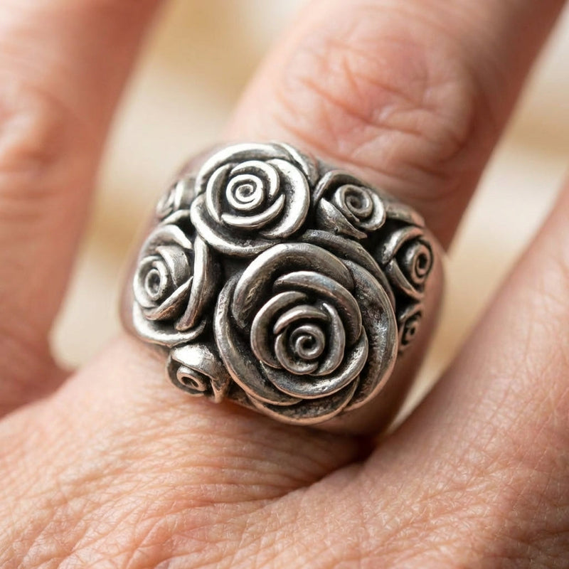 Vintage Rose Statement Ring