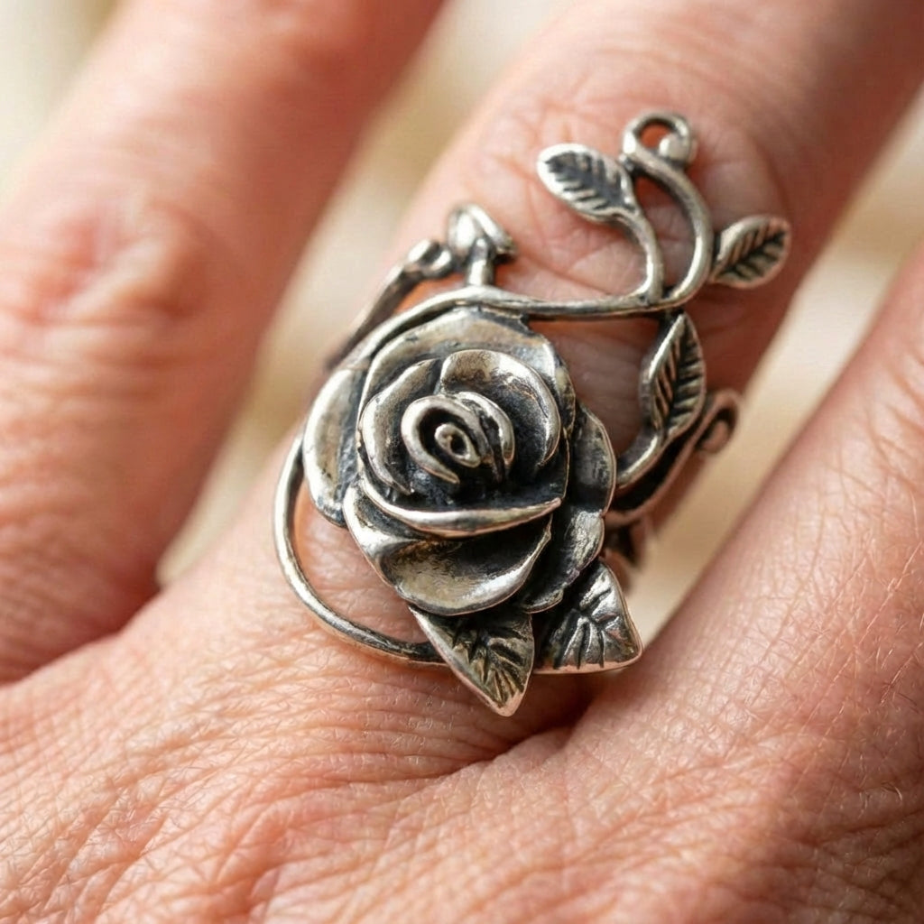 Vintage Rose Statement Ring