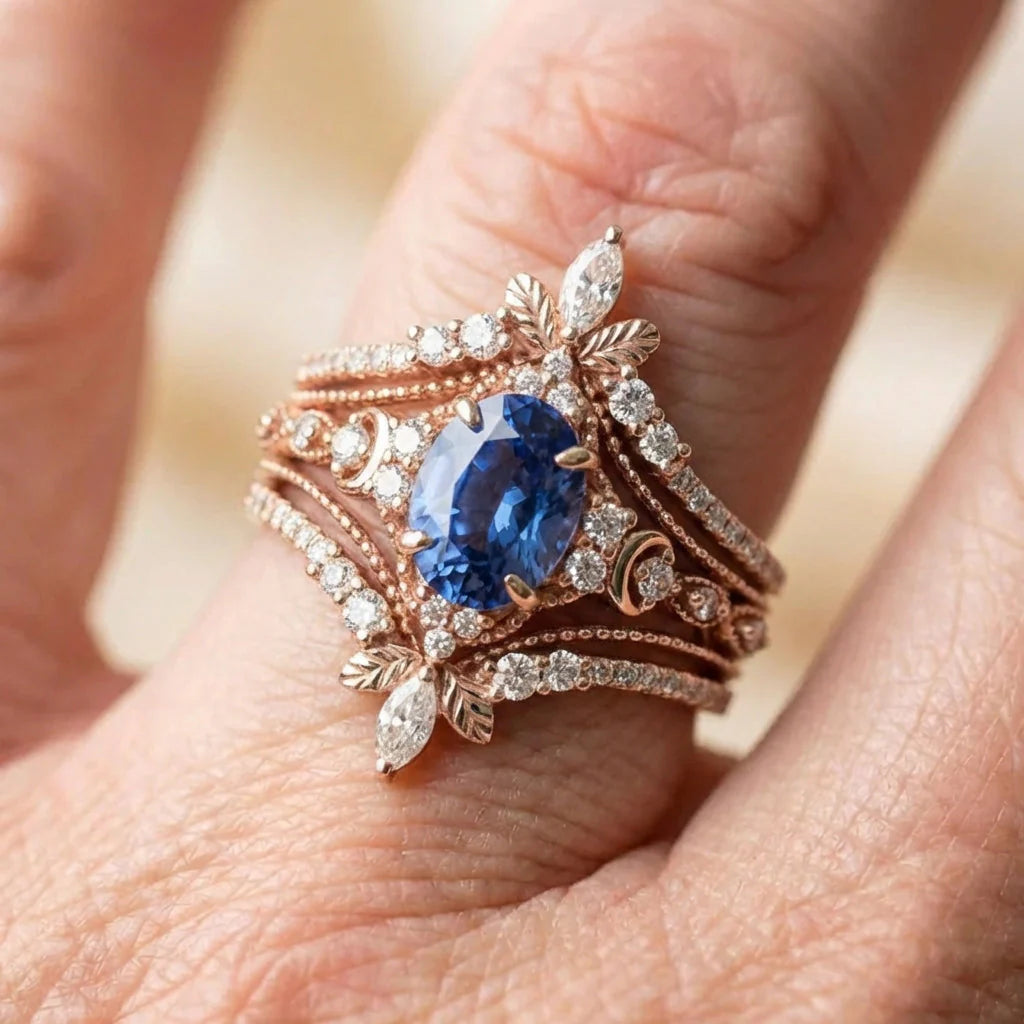 Vintage Sapphire Diamond Ring