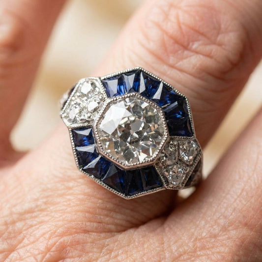 Vintage Sapphire Diamond Ring
