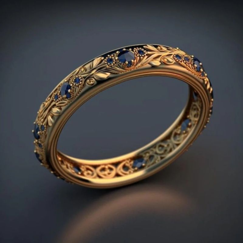 Vintage Sapphire Gold