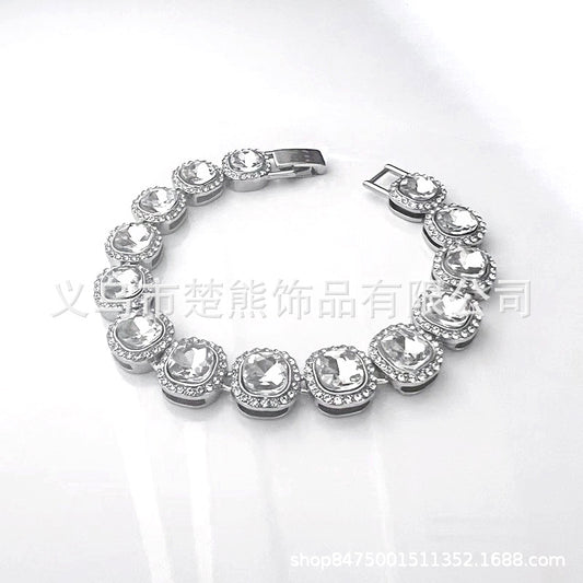 Vintage Silver Crystal Link