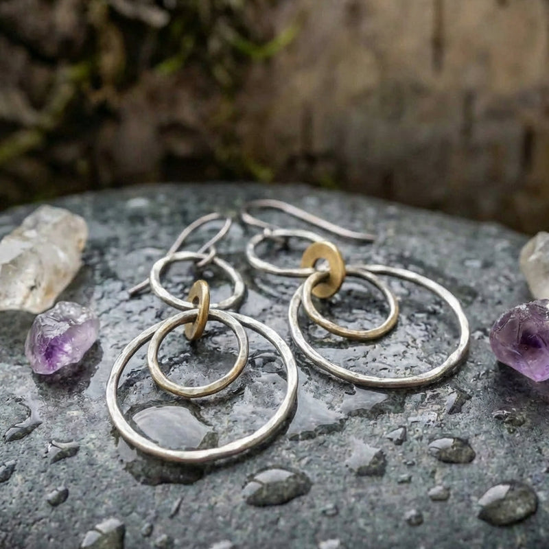 Vintage Silver Loop Earrings