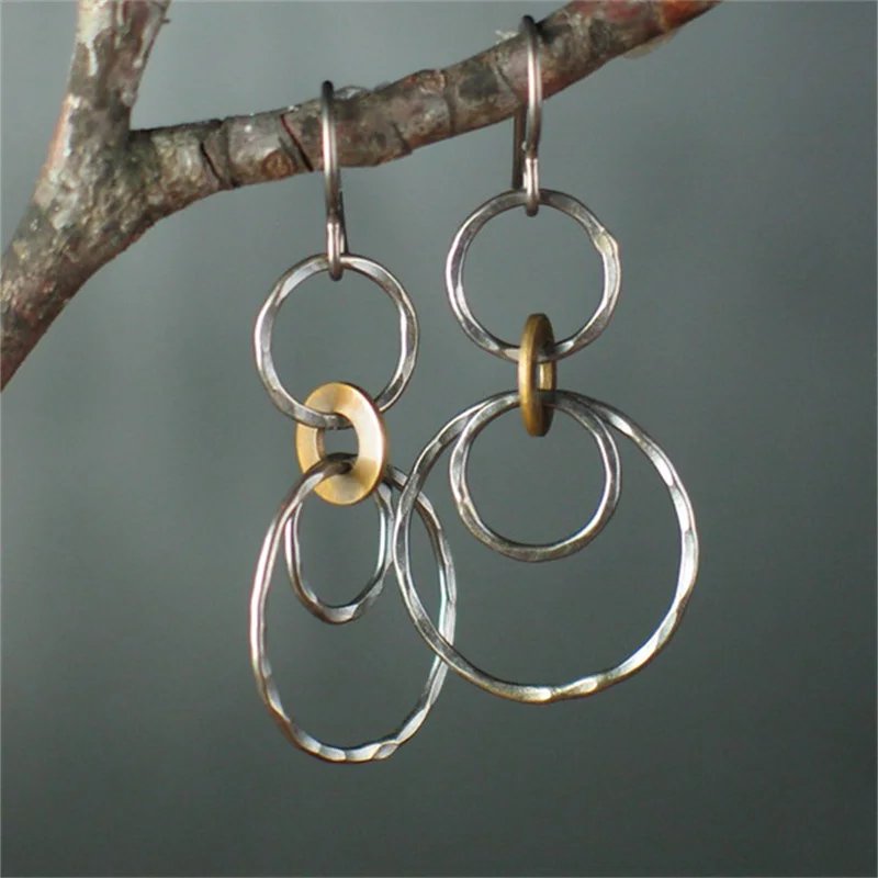 Vintage Silver Loop Earrings