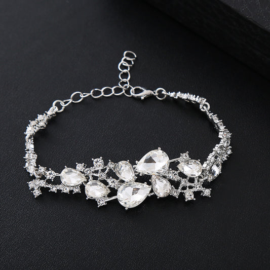 Vintage Silver Teardrop Floral