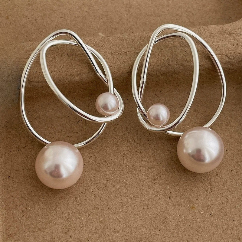 Vintage Silver Wire Pearl Pendant