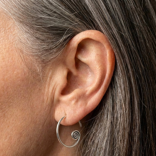 Vintage Spiral Dangle Earrings