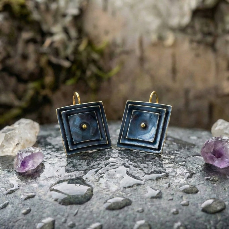 Vintage Square Dangle Earrings