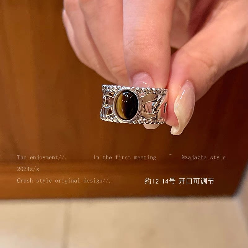 Vintage Tiger'S Eye Ring