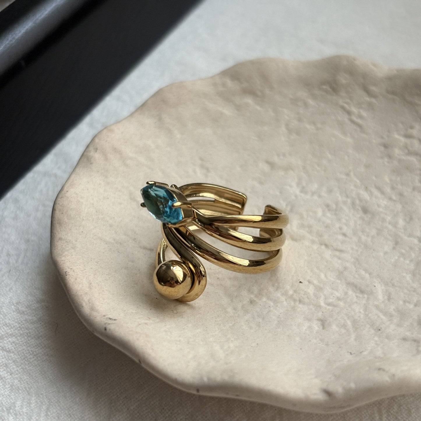 Vintage Topaz Gold Ring